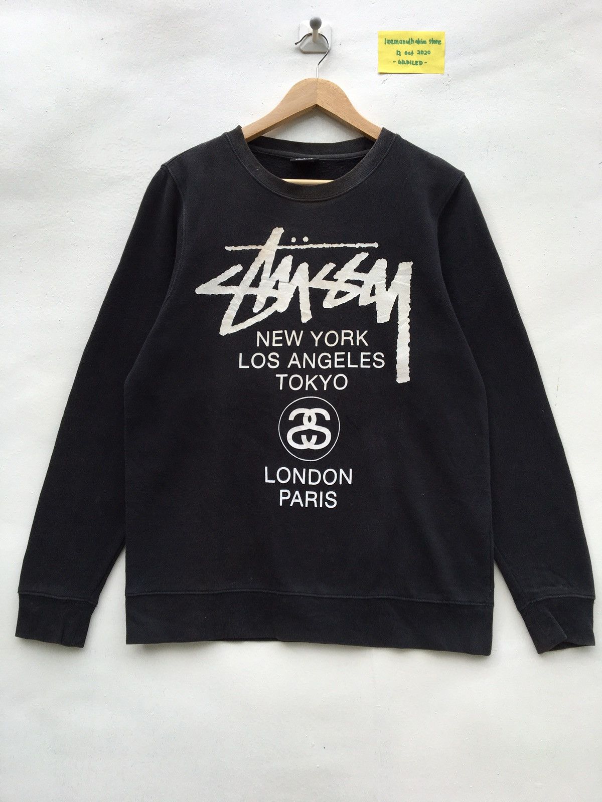 Stussy Stussy BigLogo Paris New York Spellout Sweatshirt Size US S / EU 44-46 / 1 - 5 Thumbnail