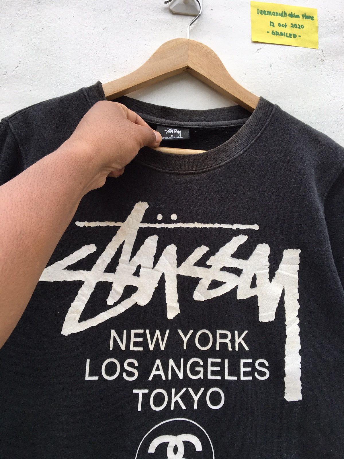 Stussy Stussy BigLogo Paris New York Spellout Sweatshirt Size US S / EU 44-46 / 1 - 9 Thumbnail