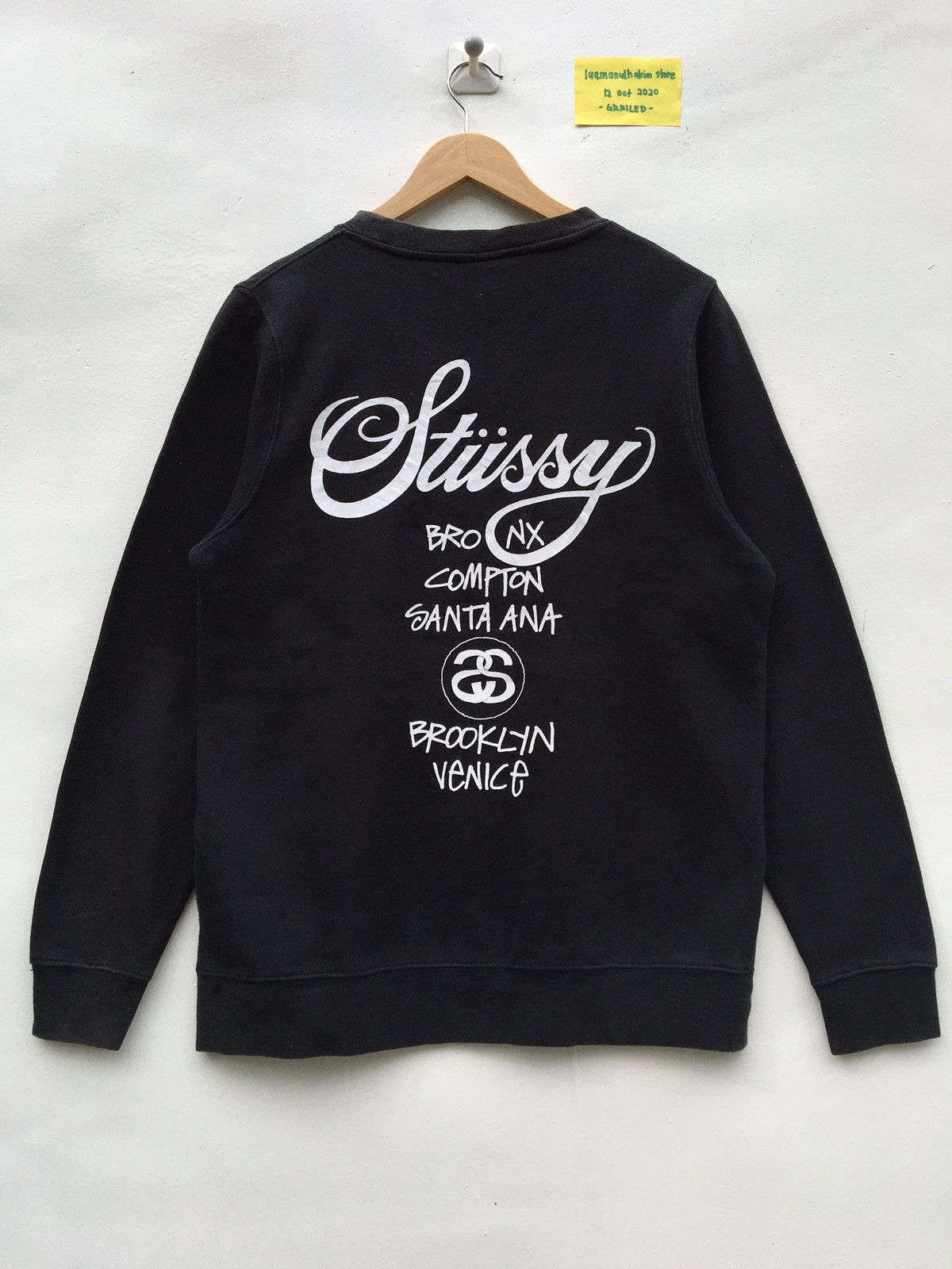 Stussy Stussy BigLogo Paris New York Spellout Sweatshirt Size US S / EU 44-46 / 1 - 2 Thumbnail