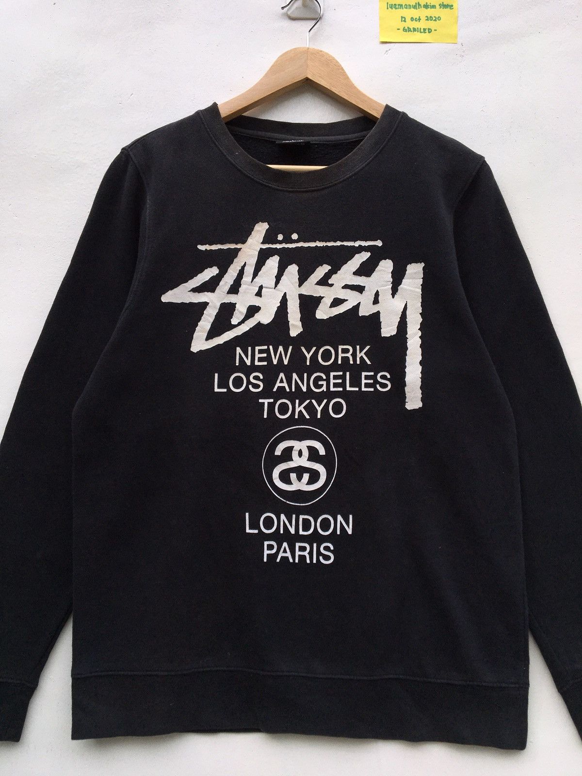 Stussy Stussy BigLogo Paris New York Spellout Sweatshirt Size US S / EU 44-46 / 1 - 8 Thumbnail