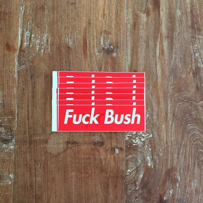 Supreme Supreme Fuck Bush Sticker | Grailed