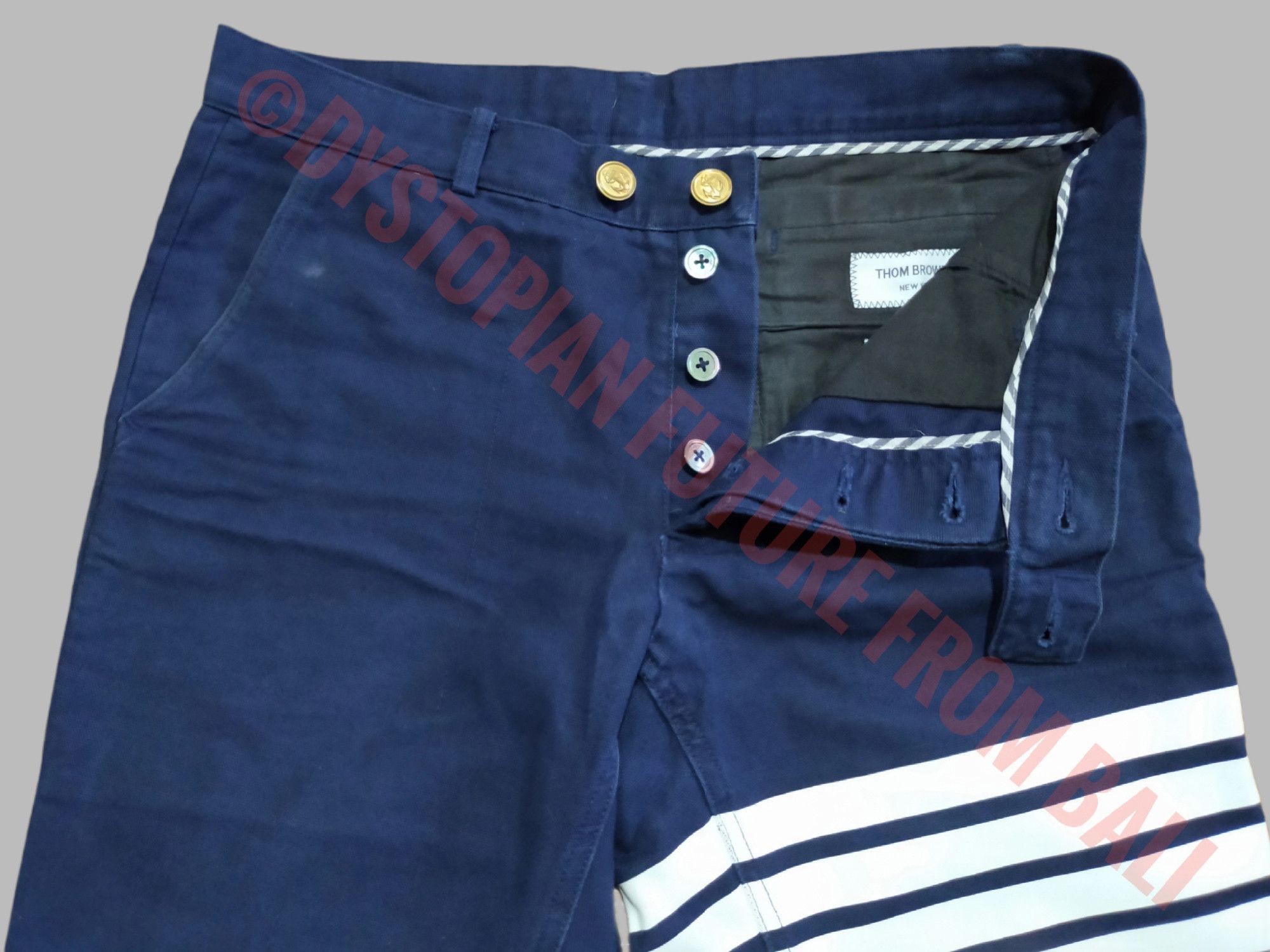 Thom Browne 4 Bar Canvas Trousers Size US 34 / EU 50 - 3 Thumbnail