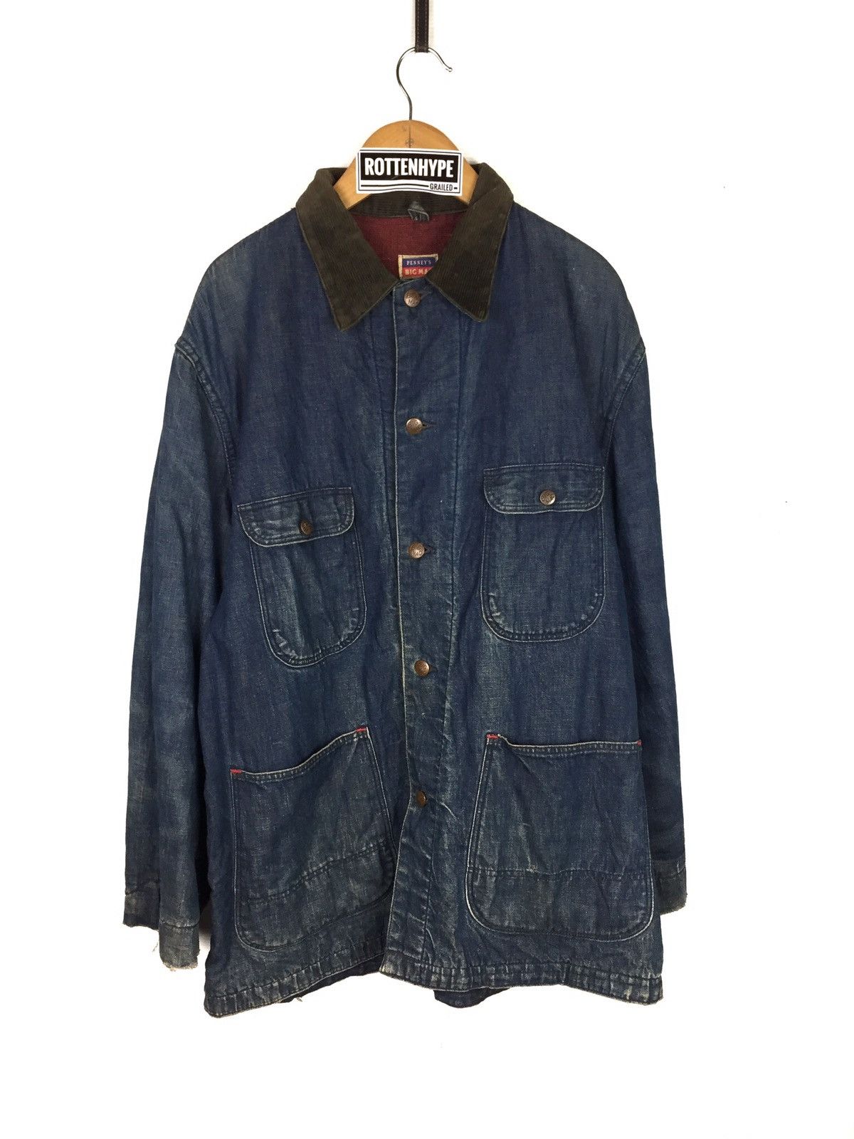 True vtg pair 60s Penneys Big Mac Blanket Lined Chore Coat