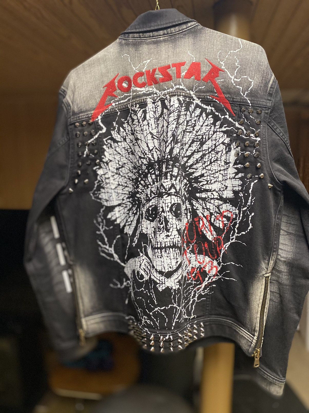 Rockstar jacket with spikes store