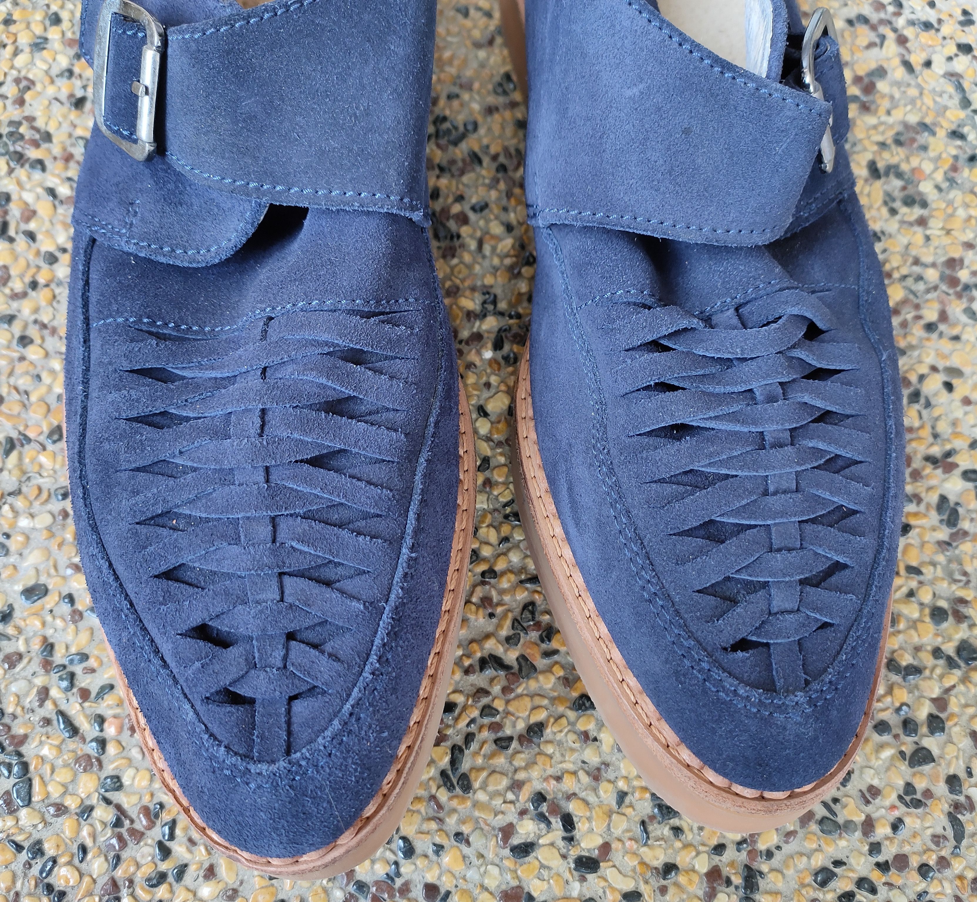 Diesel DIESEL Navy Suede Khallat Monk Strap Loafer Size US 10 / EU 43 - 3 Thumbnail