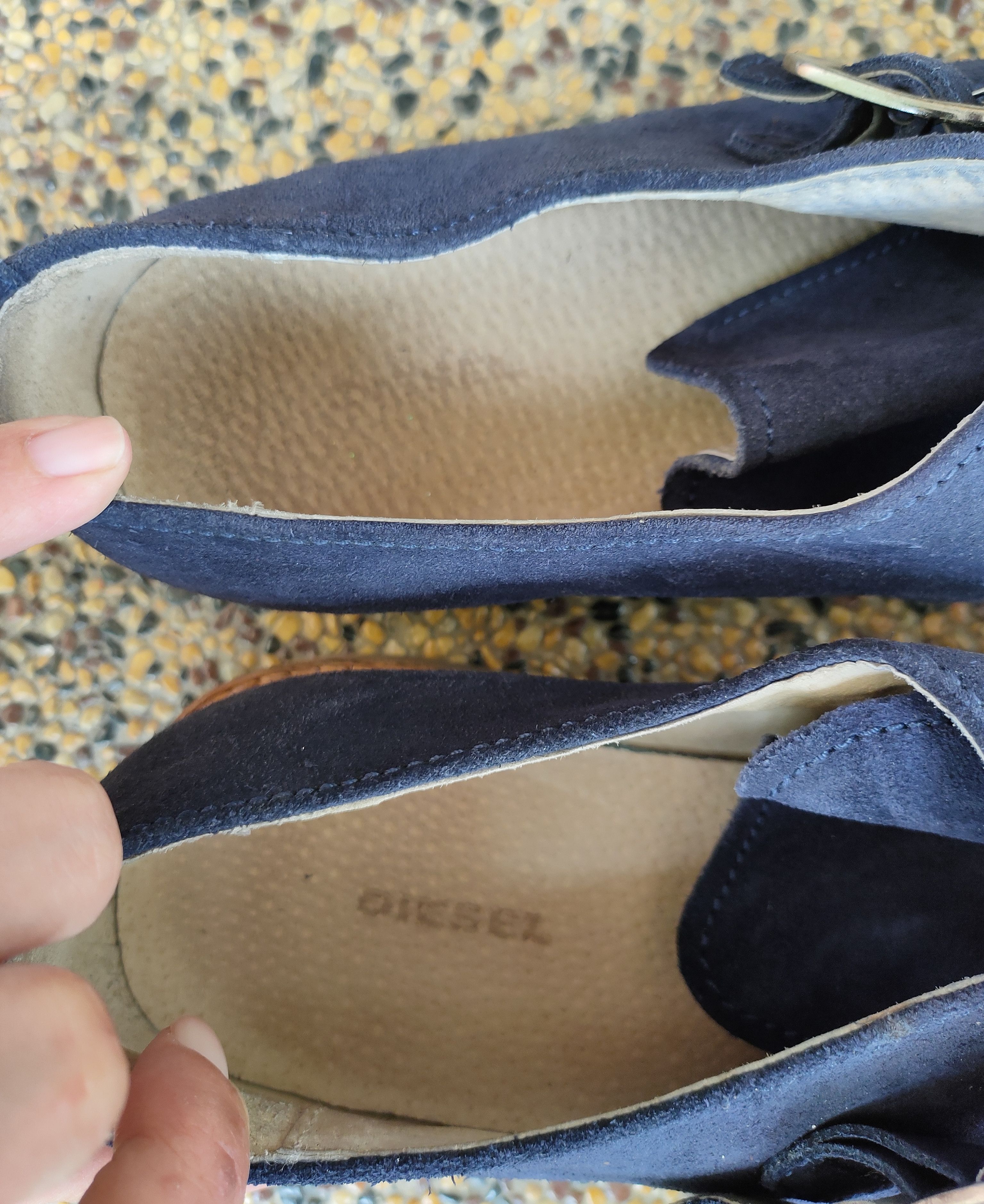 Diesel DIESEL Navy Suede Khallat Monk Strap Loafer Size US 10 / EU 43 - 4 Thumbnail