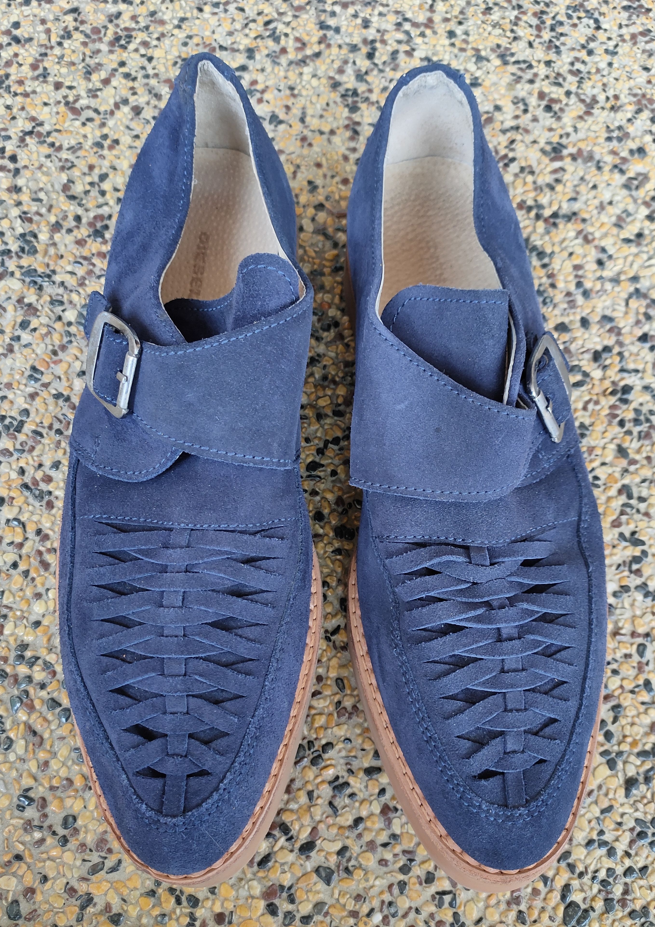 Diesel DIESEL Navy Suede Khallat Monk Strap Loafer Size US 10 / EU 43 - 1 Thumbnail