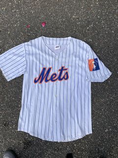 Vintage 80's New York Mets Rawlings MLB Pinstripe Jersey M 