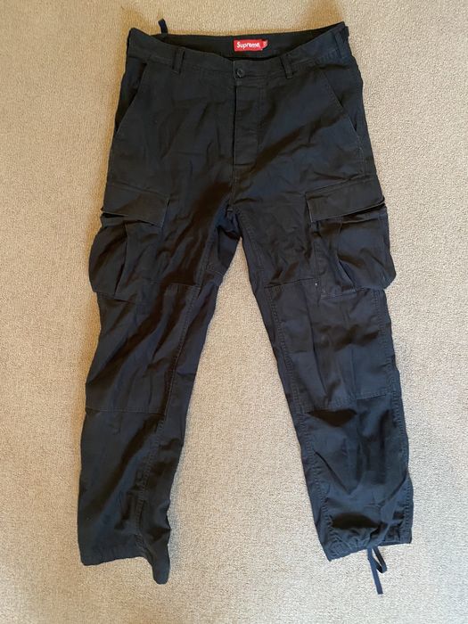 Supreme black cargo outlet pants