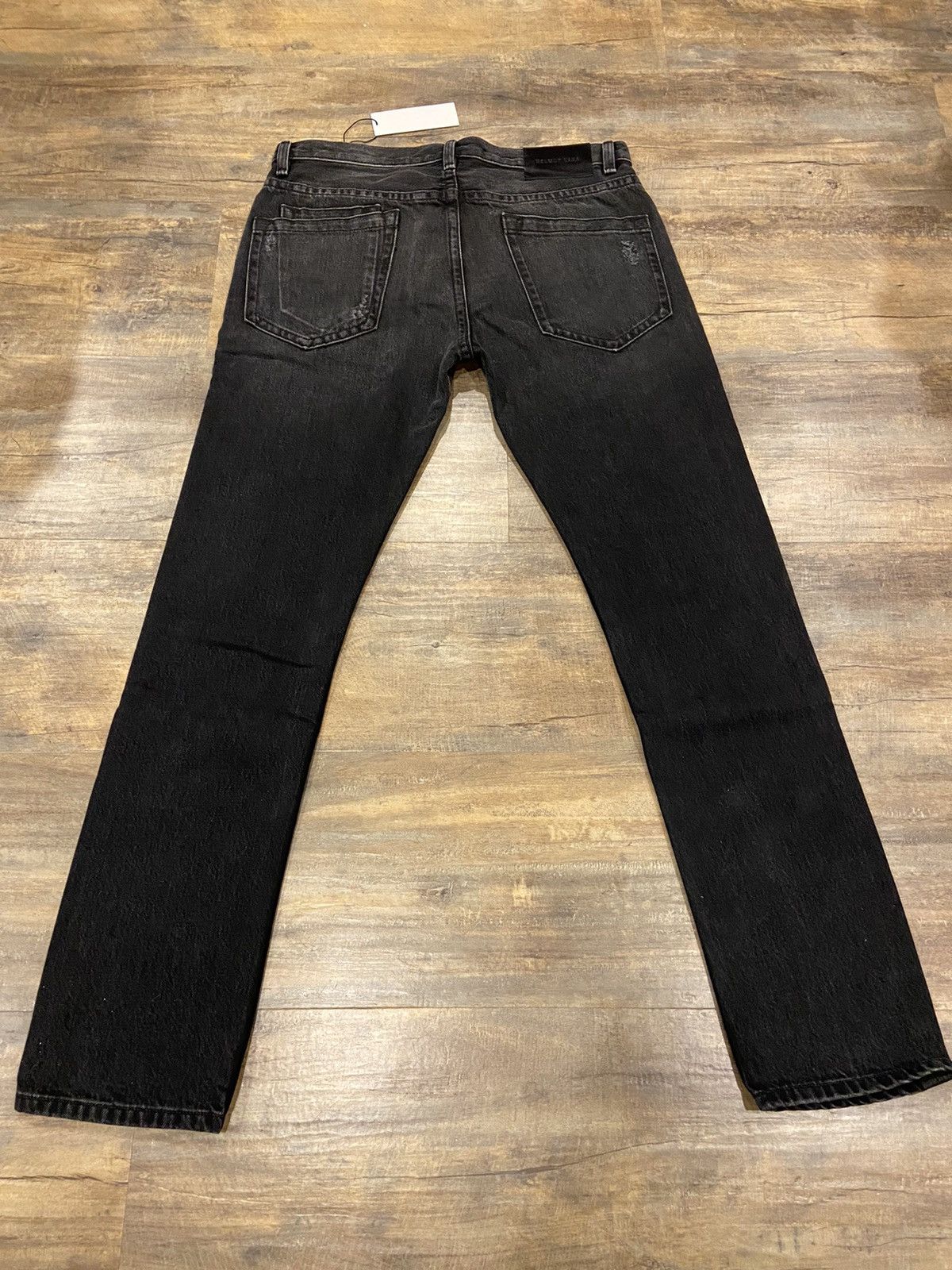 Helmut Lang Black Distressed Denim Jeans MR 87 Destroy