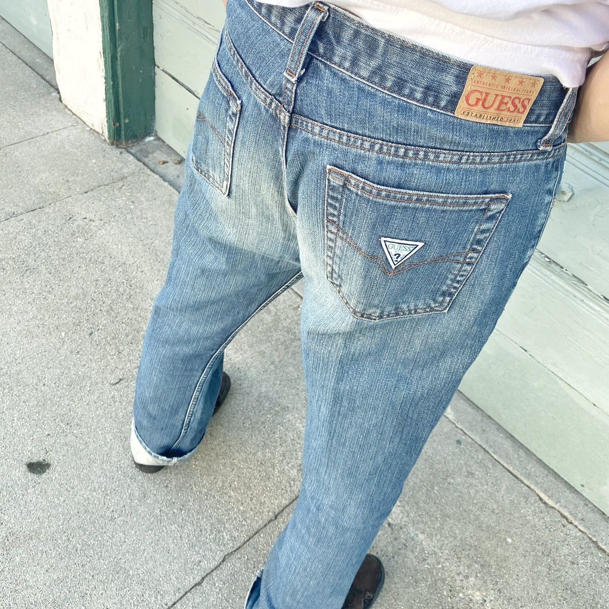 Guess Vintage Guess Medium Wash Jeans Size US 32 / EU 48 - 4 Thumbnail