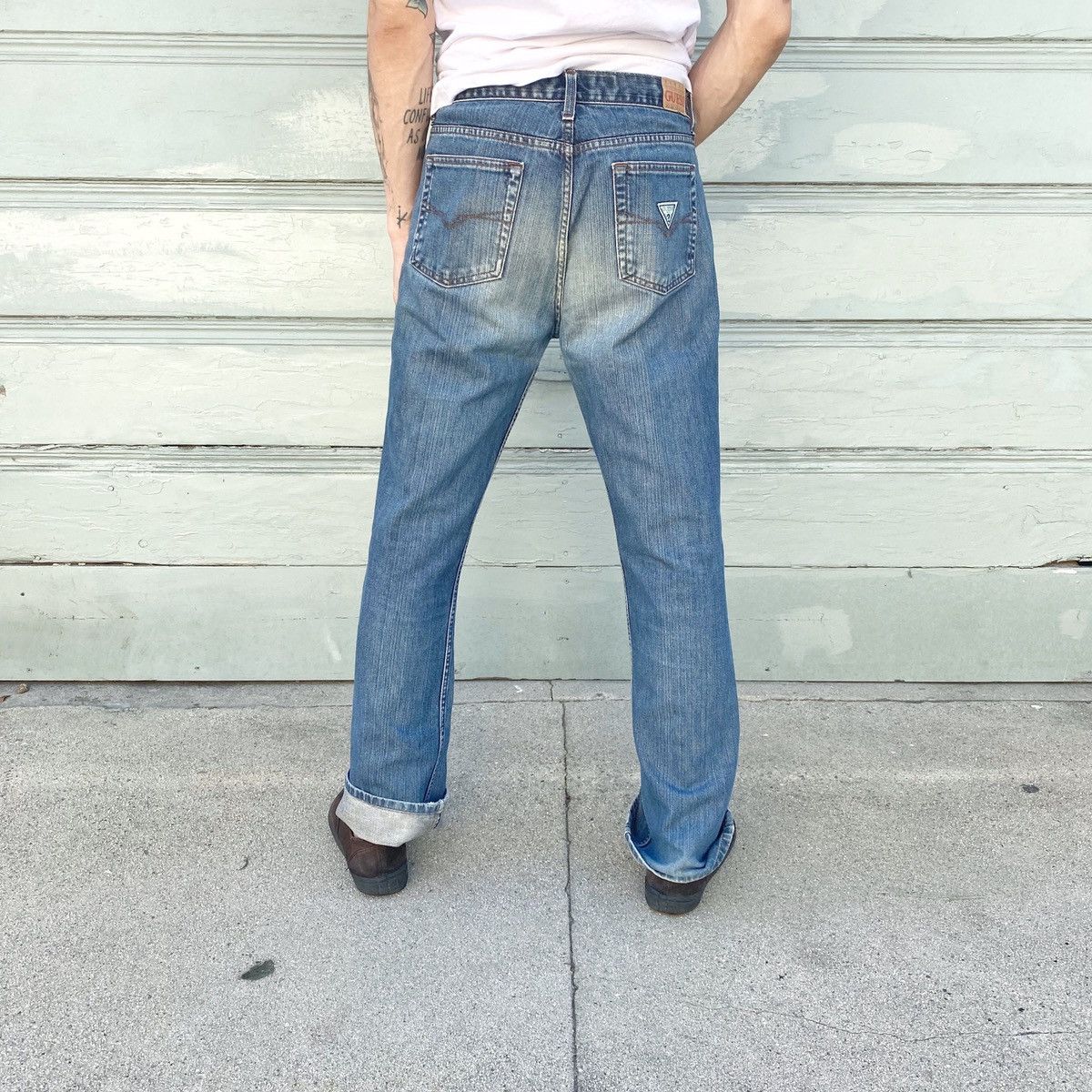 Guess Vintage Guess Medium Wash Jeans Size US 32 / EU 48 - 2 Thumbnail