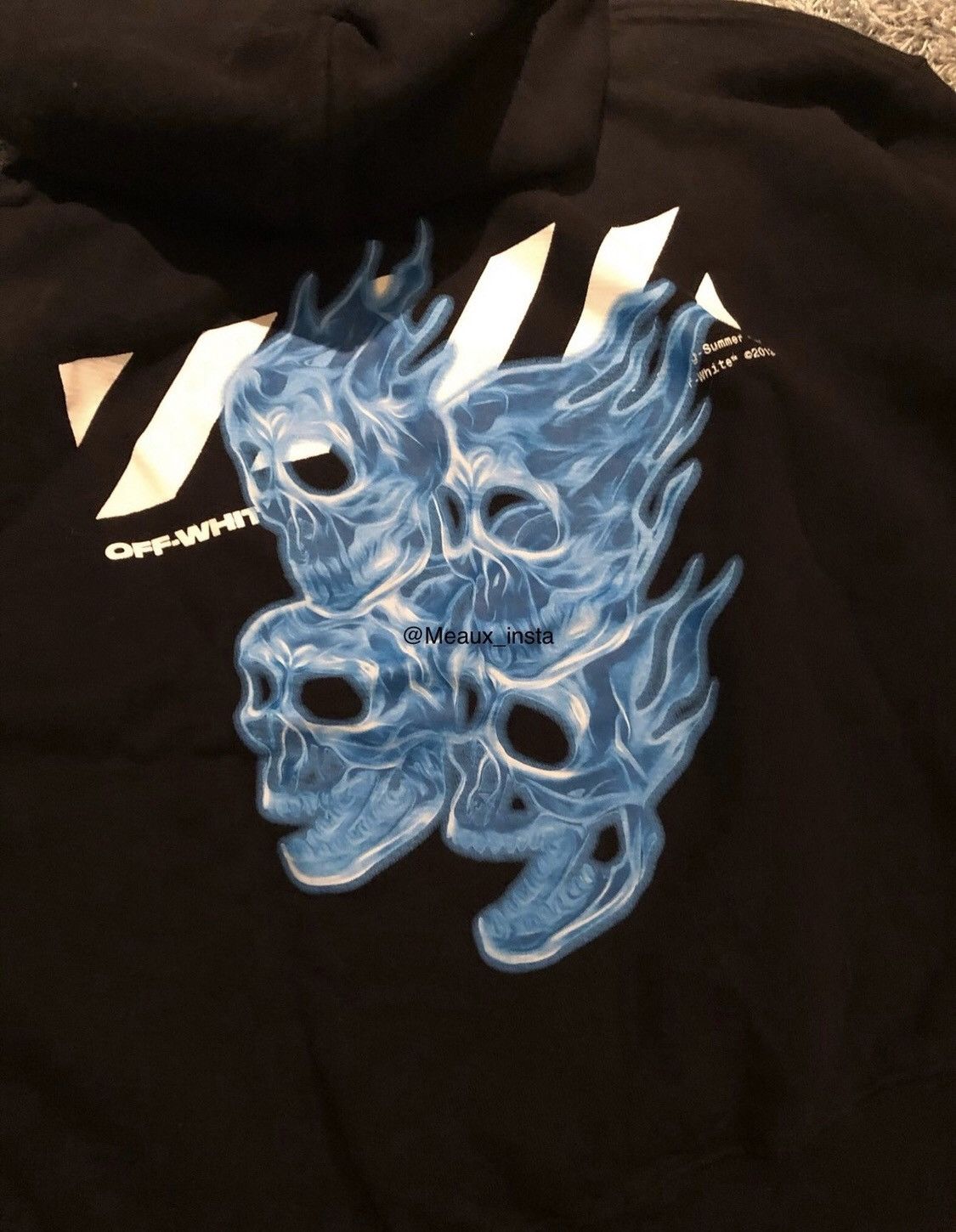 Off-White hooded sweatshirt XS hoodie carravaggio skulls XS