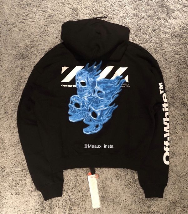 Off white clearance skulls hoodie