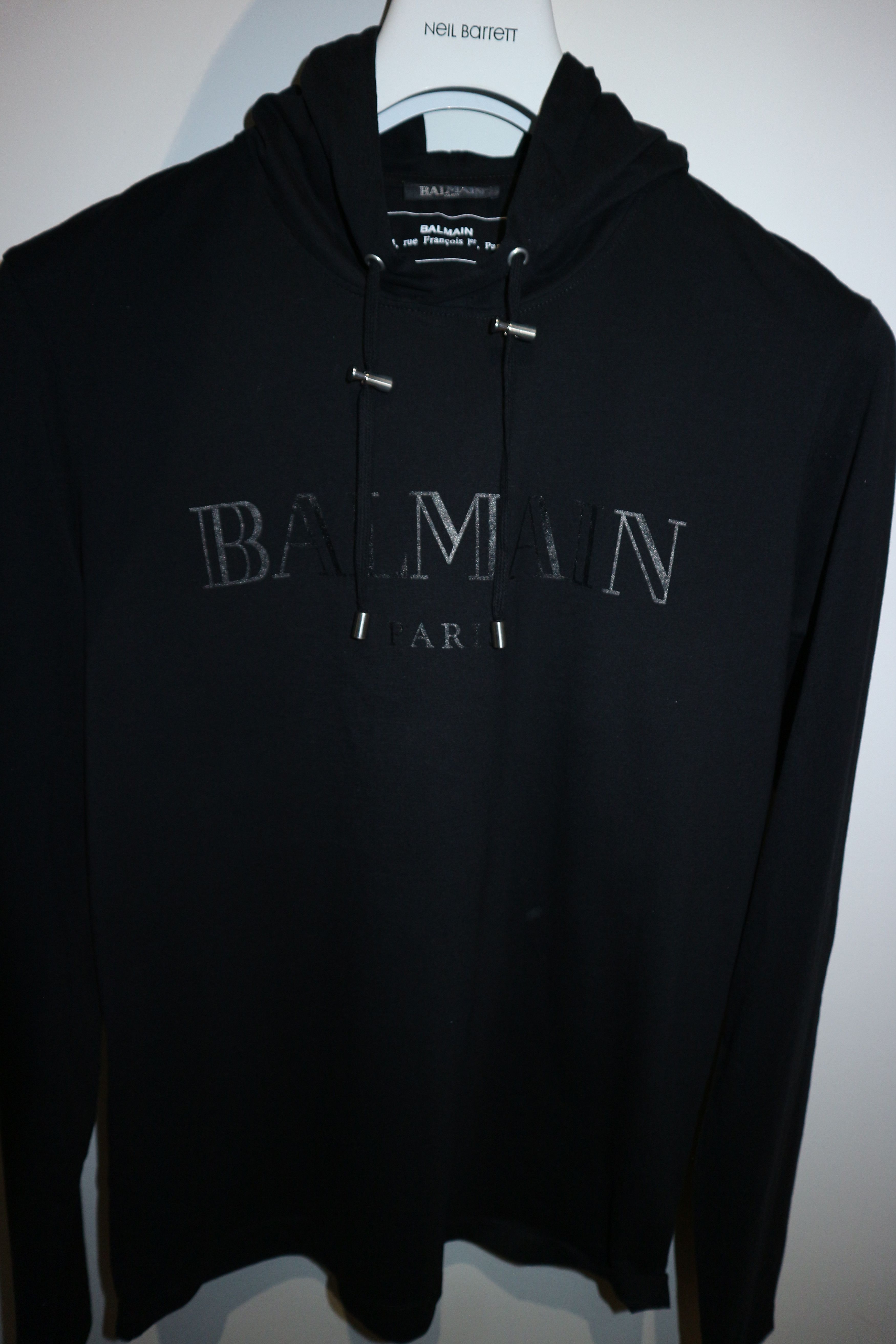 Balmain classic logo print hooded t-shirt Size US M / EU 48-50 / 2 - 11 Thumbnail