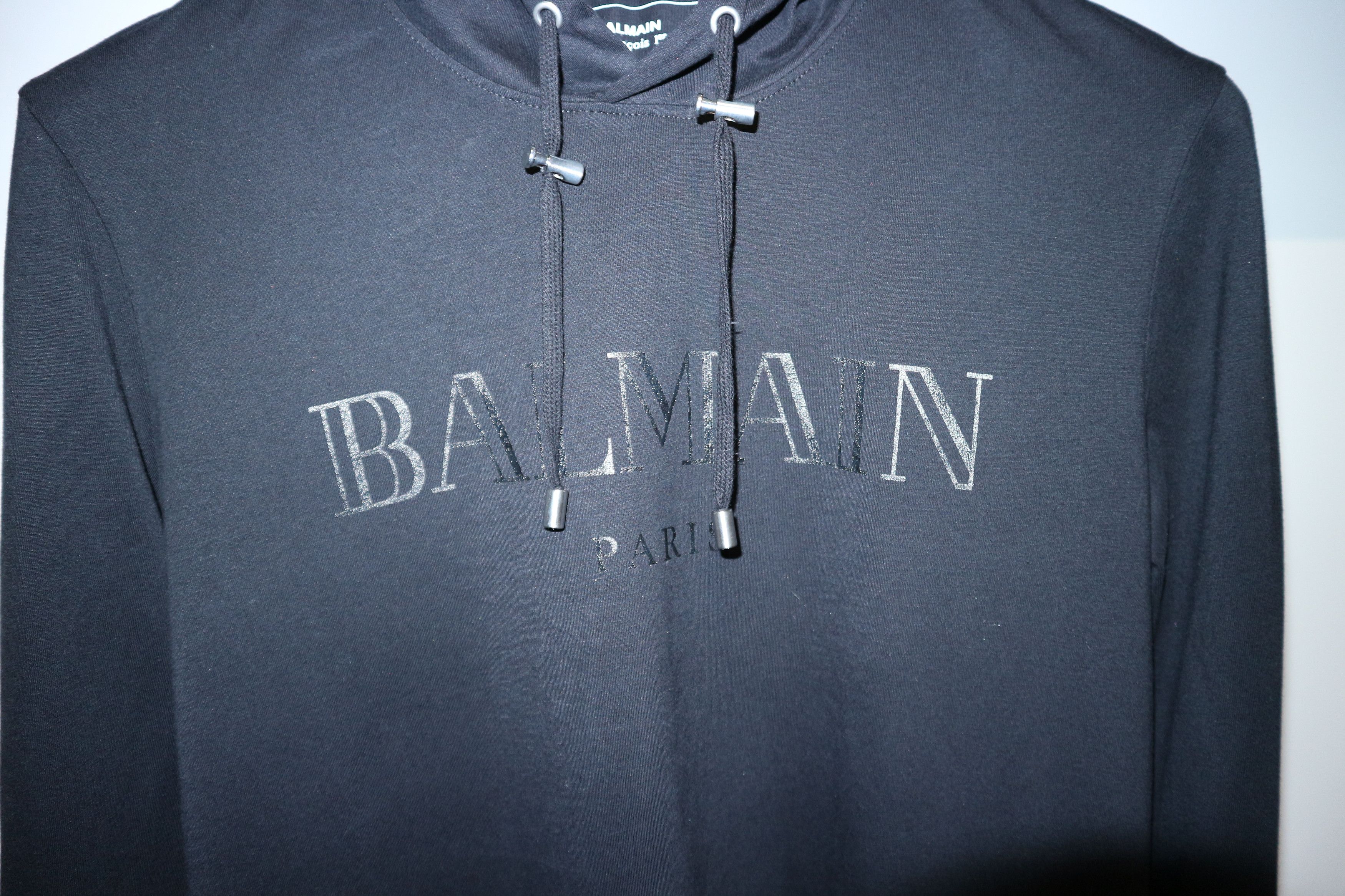 Balmain classic logo print hooded t-shirt Size US M / EU 48-50 / 2 - 3 Thumbnail