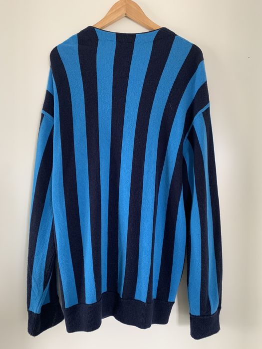 Supreme Supreme®/LACOSTE Stripe Cardigan Style: Navy Size: Medium