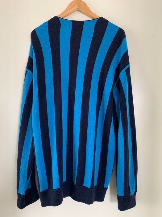 Supreme Supreme®/LACOSTE Stripe Cardigan Style: Navy Size: Medium
