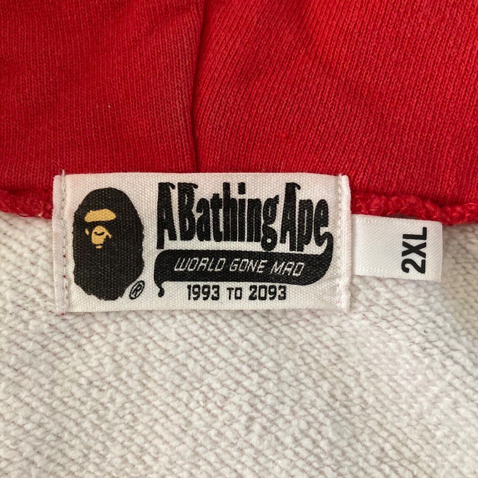 Bape BAPE Union Jack Shark Full Zip Hoodie Red 2017 UK Size US XXL / EU 58 / 5 - 3 Thumbnail