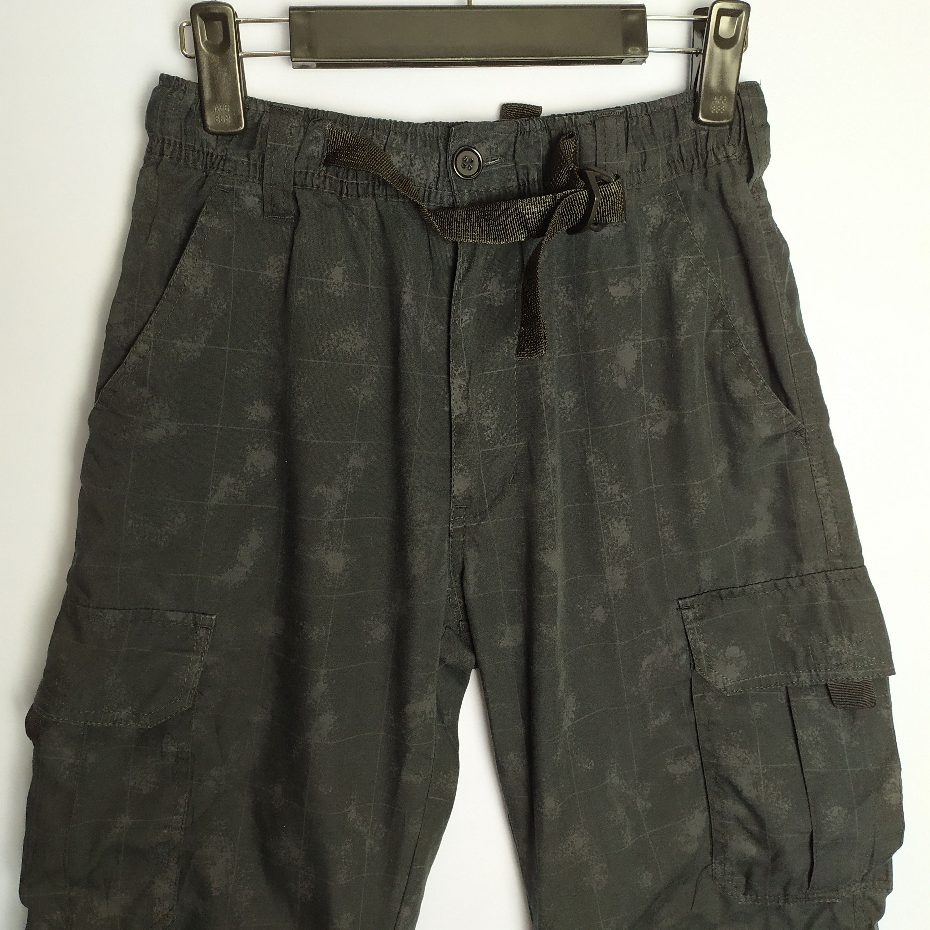 Japanese Brand Black Cargo Pants checked Plaid Size US 26 / EU 42 - 2 Thumbnail