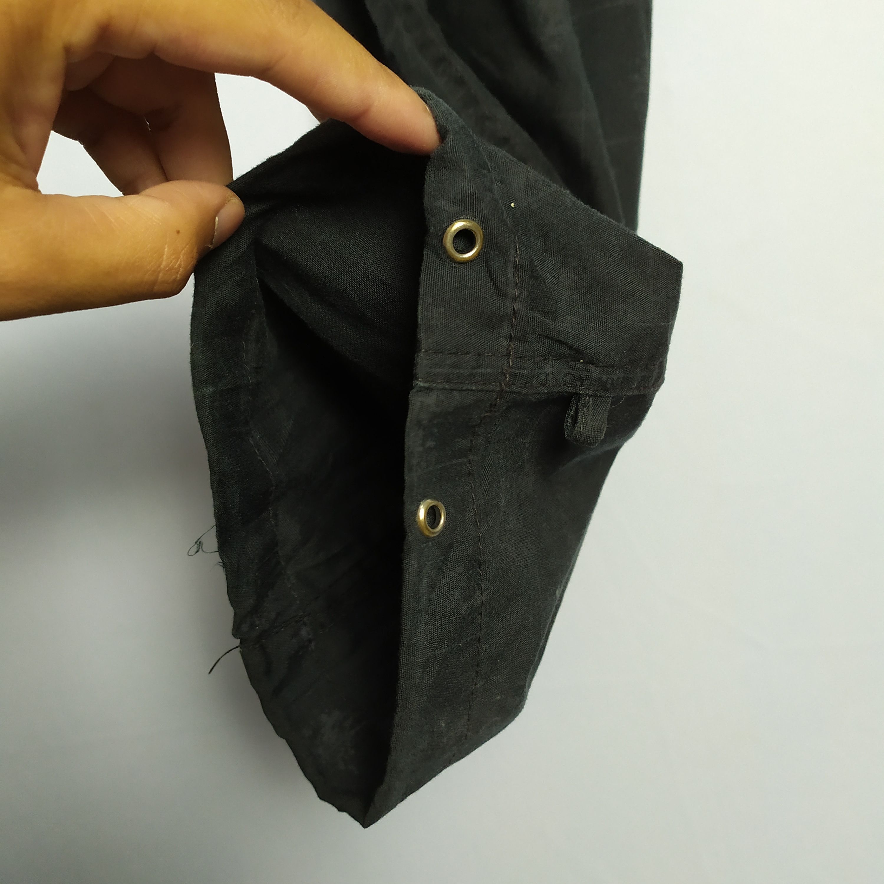 Japanese Brand Black Cargo Pants checked Plaid Size US 26 / EU 42 - 6 Thumbnail