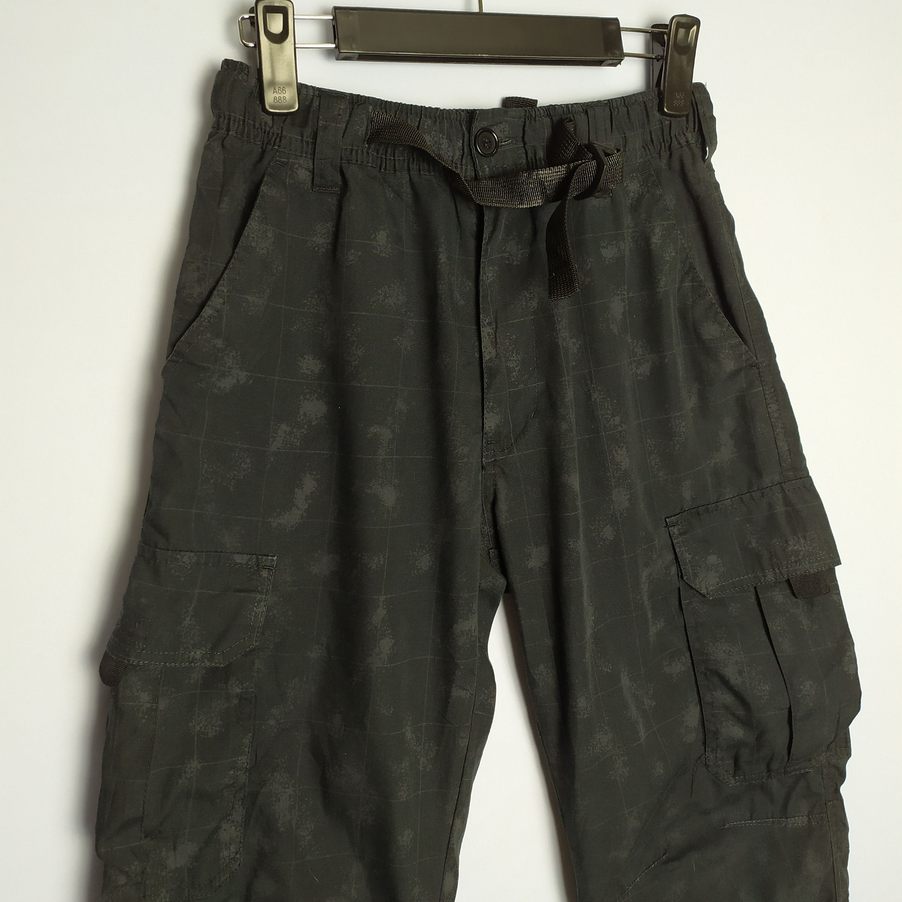 Japanese Brand Black Cargo Pants checked Plaid Size US 26 / EU 42 - 3 Thumbnail