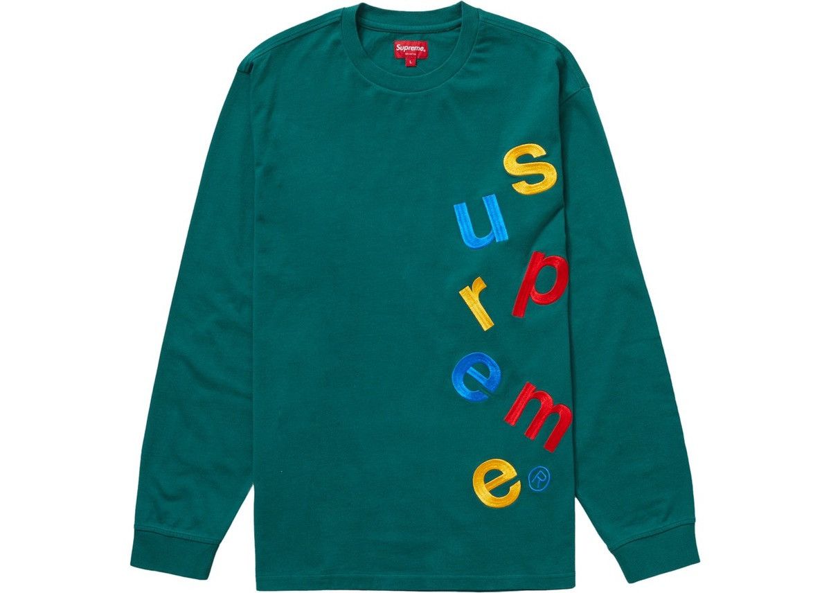 Supreme Supreme Scatter Logo L/S Top | Grailed