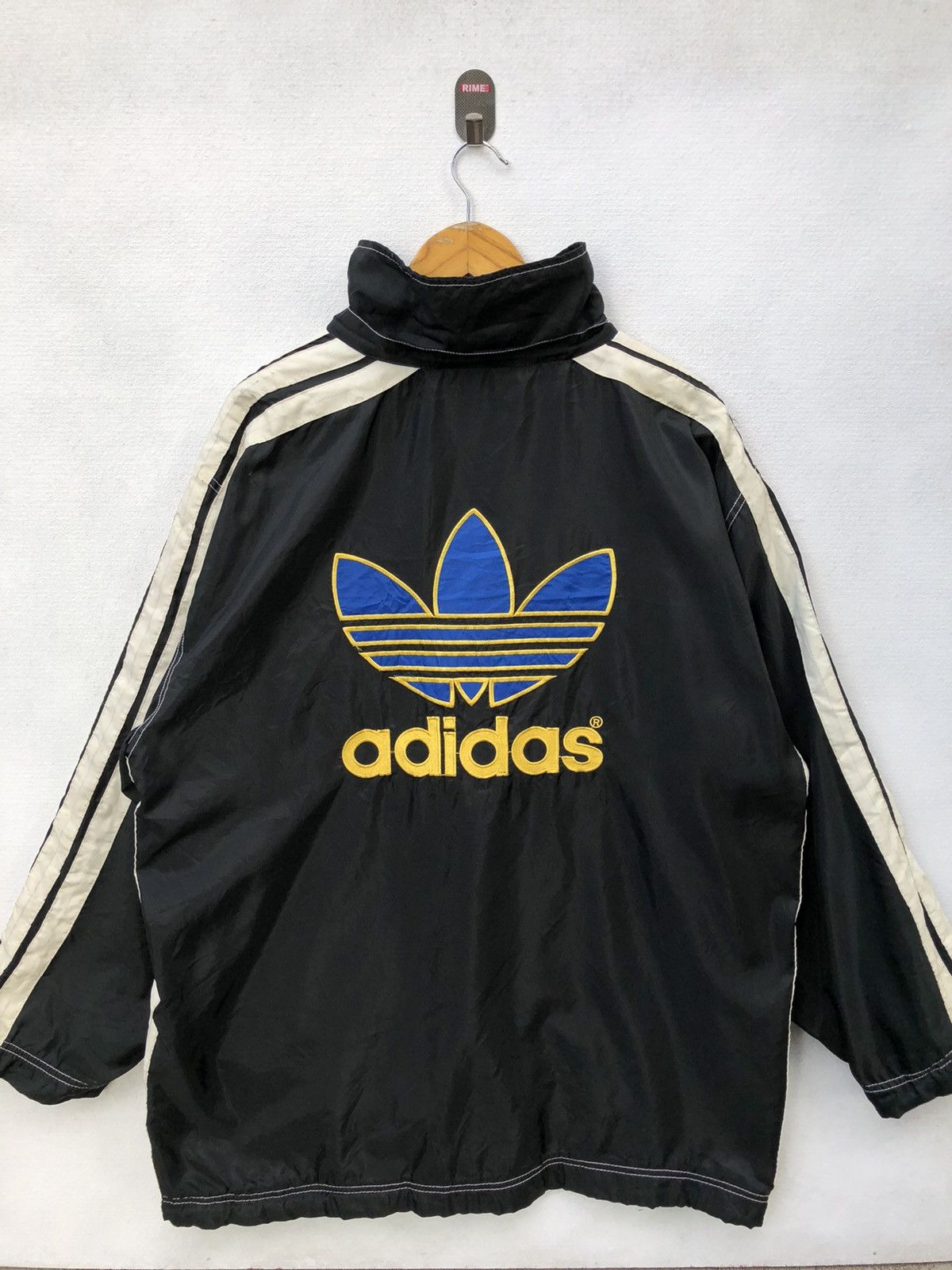 Adidas × Vintage Vintage Adidas Big Logo Windbreaker Jacket Size US L / EU 52-54 / 3 - 1 Thumbnail