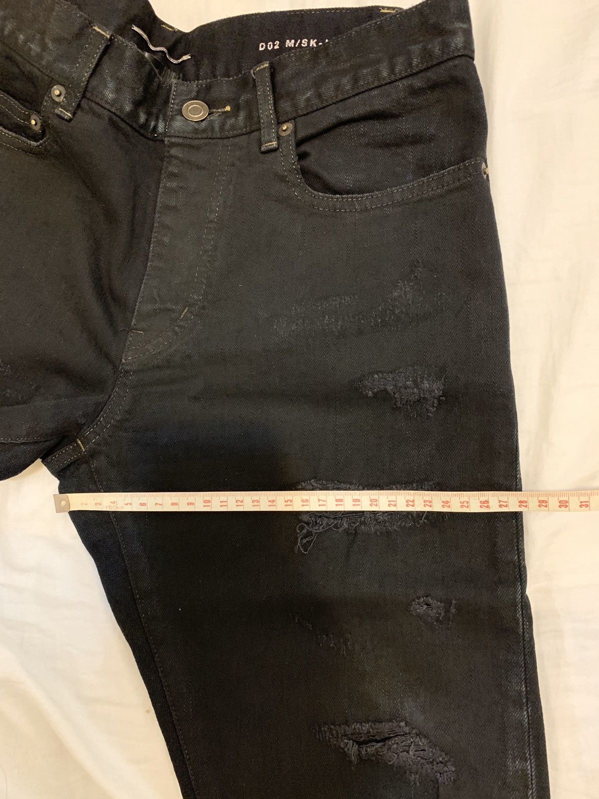 Saint Laurent Paris Saint Laurent Paris 14FW Destroyed Black D02 Denim Size US 30 / EU 46 - 9 Thumbnail