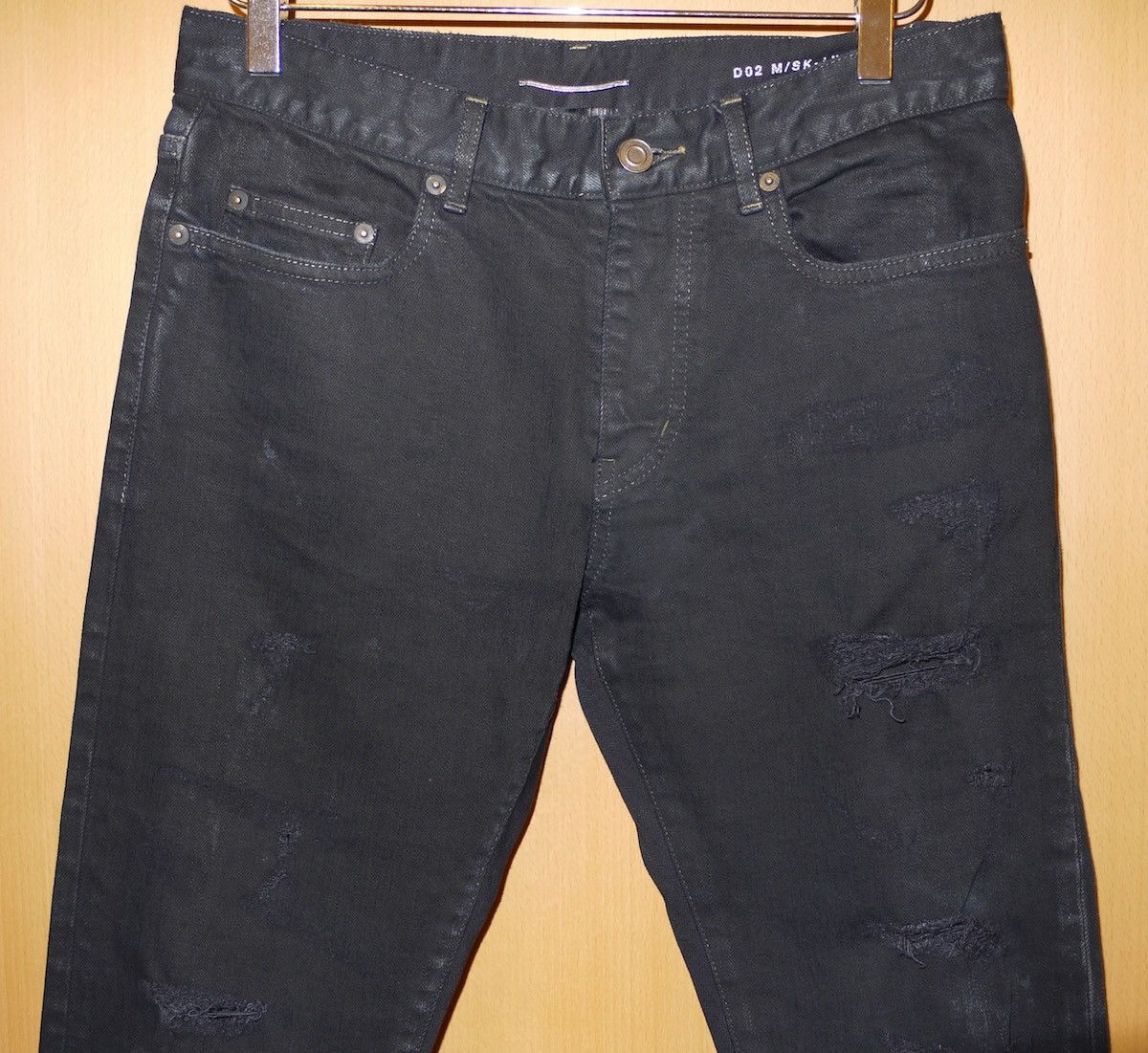 Saint Laurent Paris Saint Laurent Paris 14FW Destroyed Black D02 Denim Size US 30 / EU 46 - 3 Thumbnail