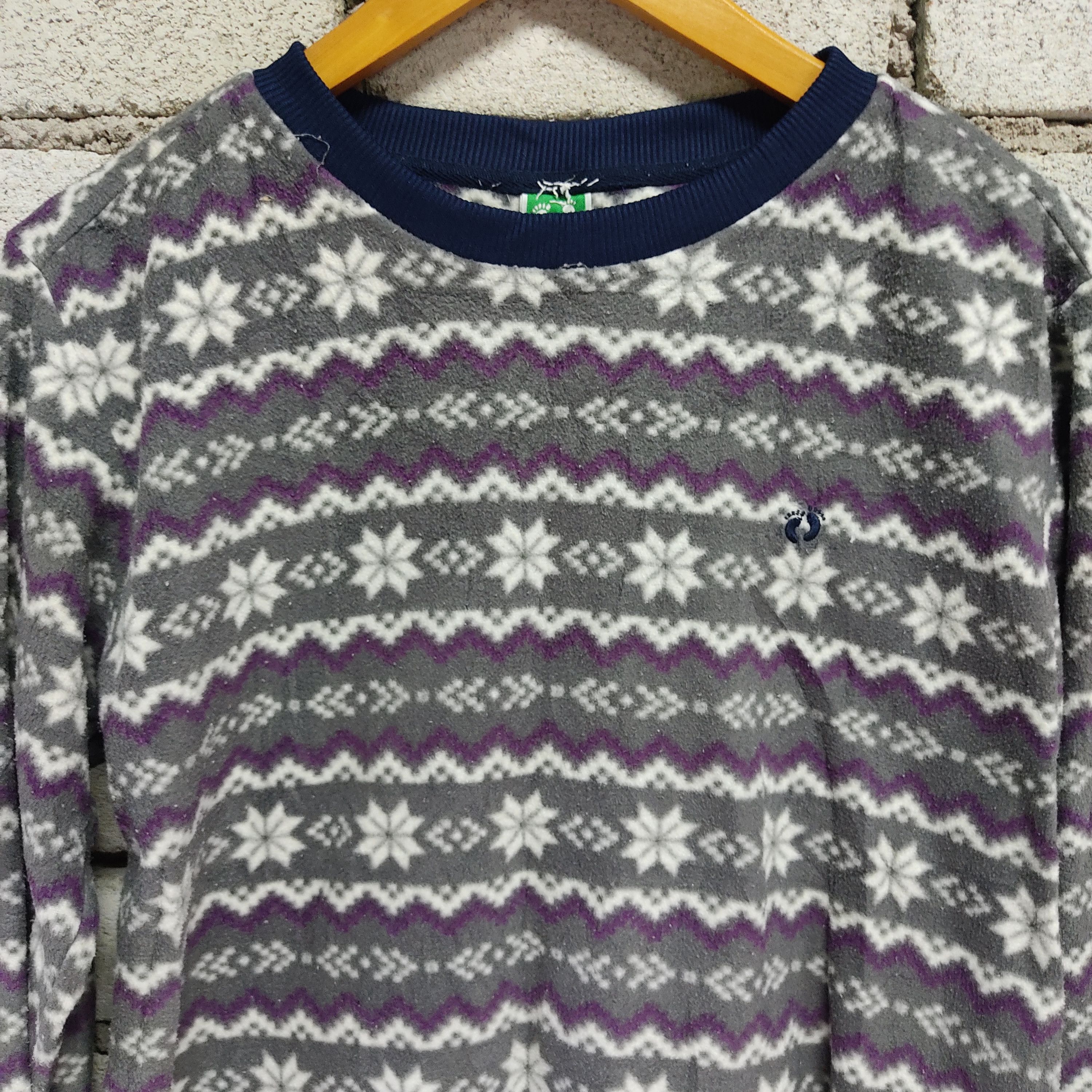 Hang Ten Vintage HANG TEN Fleece Floral Pullover Sweater Size US M / EU 48-50 / 2 - 3 Thumbnail