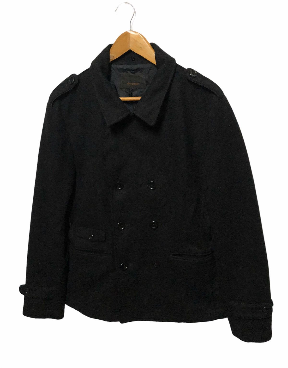 Issey Miyake × Japanese Brand × Tete Homme TETE Homme Double Breast Like Military Jacket Size US M / EU 48-50 / 2 - 2 Thumbnail