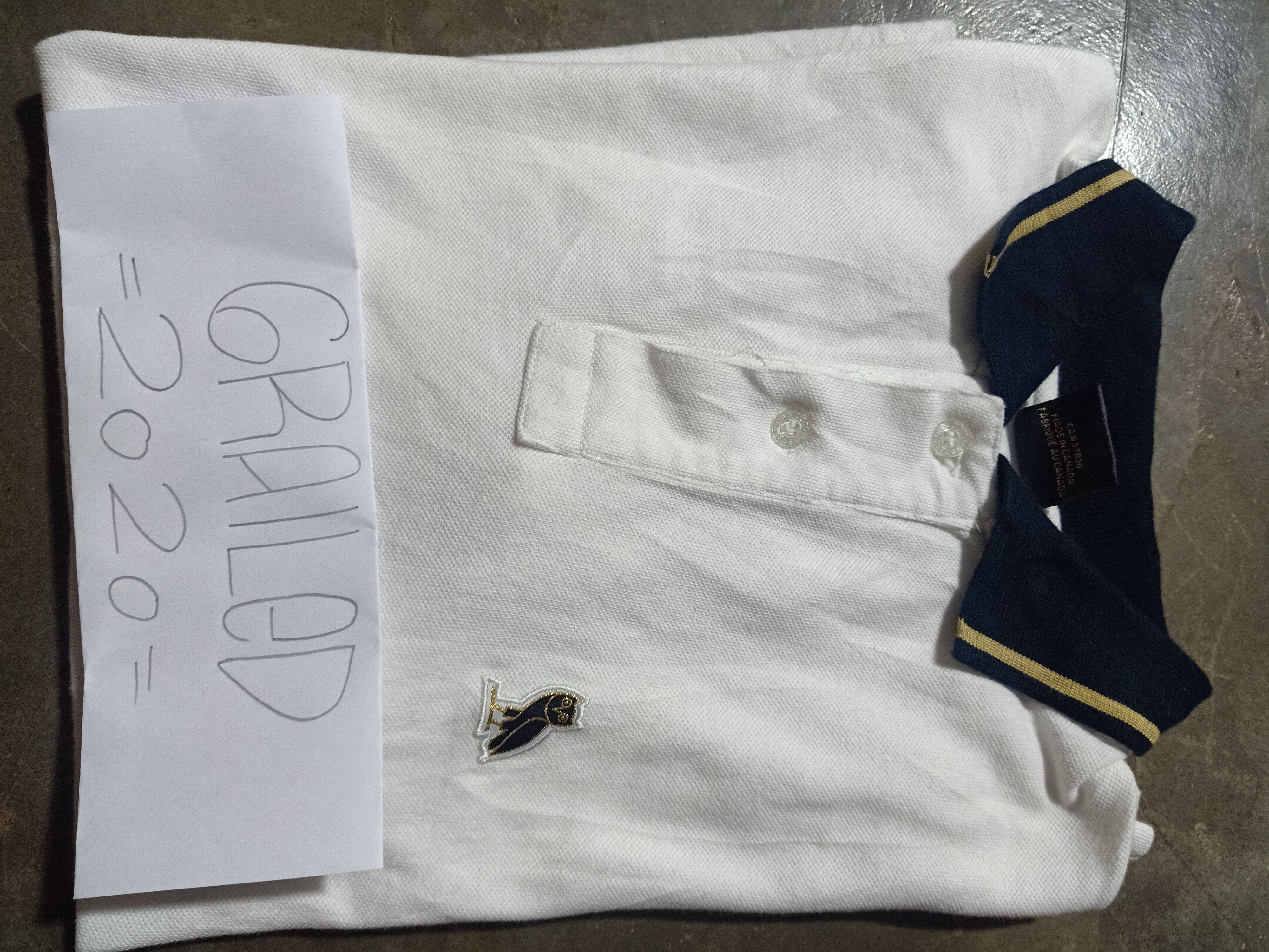 Drake × Octobers Very Own Owl Logo Patch OVO Polo Shirt | Grailed