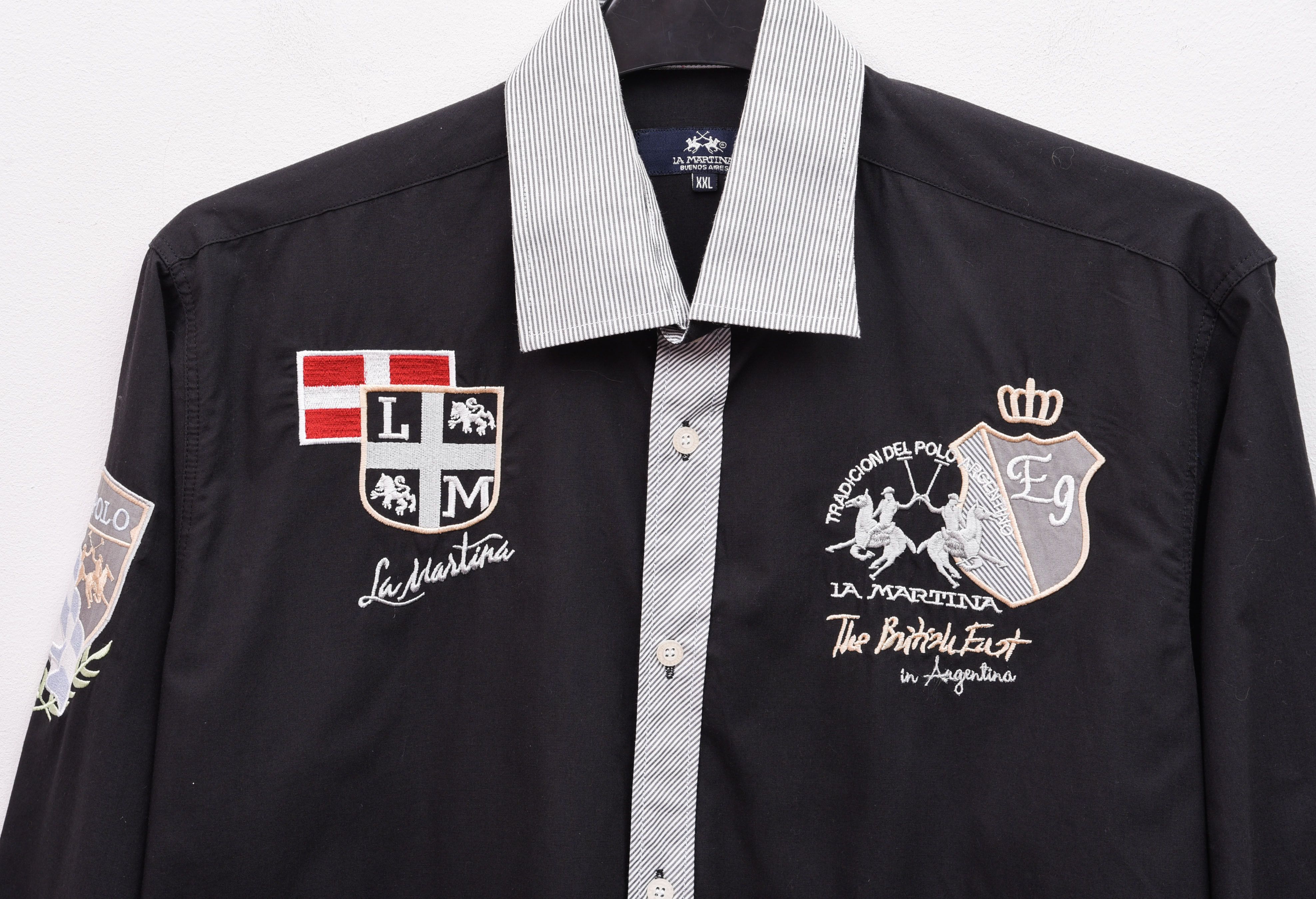 La Martina LA MARTINA 'Buenos Aires' Shirt Formal Cotton Long Sleeved Size US XXL / EU 58 / 5 - 2 Thumbnail