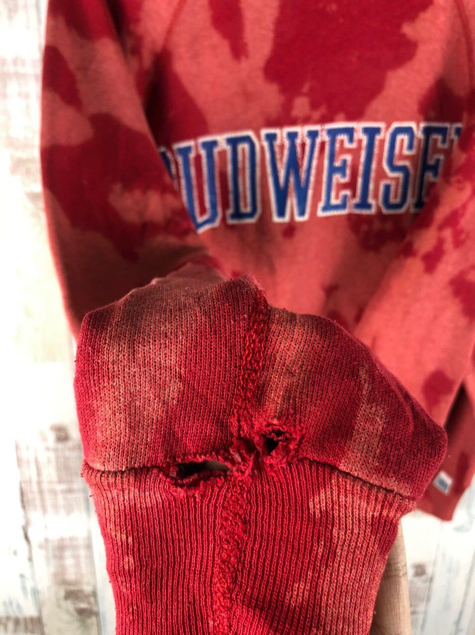 Budweiser × Vintage Vintage Budweiser Custom Tye Dye Sweatshirt Size US M / EU 48-50 / 2 - 7 Thumbnail