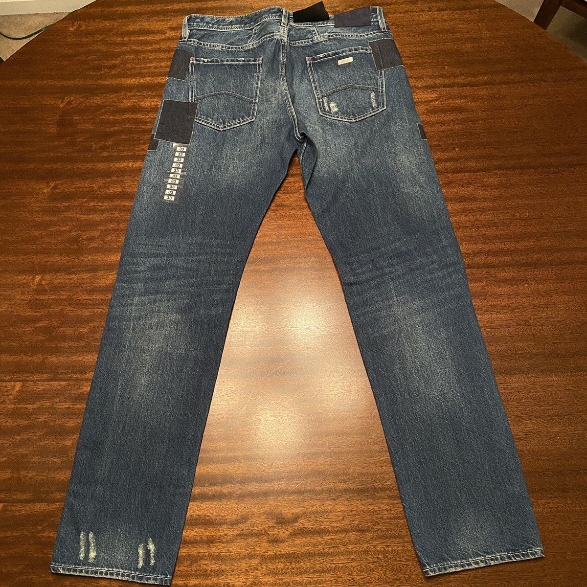 Armani × Armani Exchange Brand NWT Armani Patchwork & Distressed Denim Jeans -Size 33 Size US 33 - 4 Thumbnail