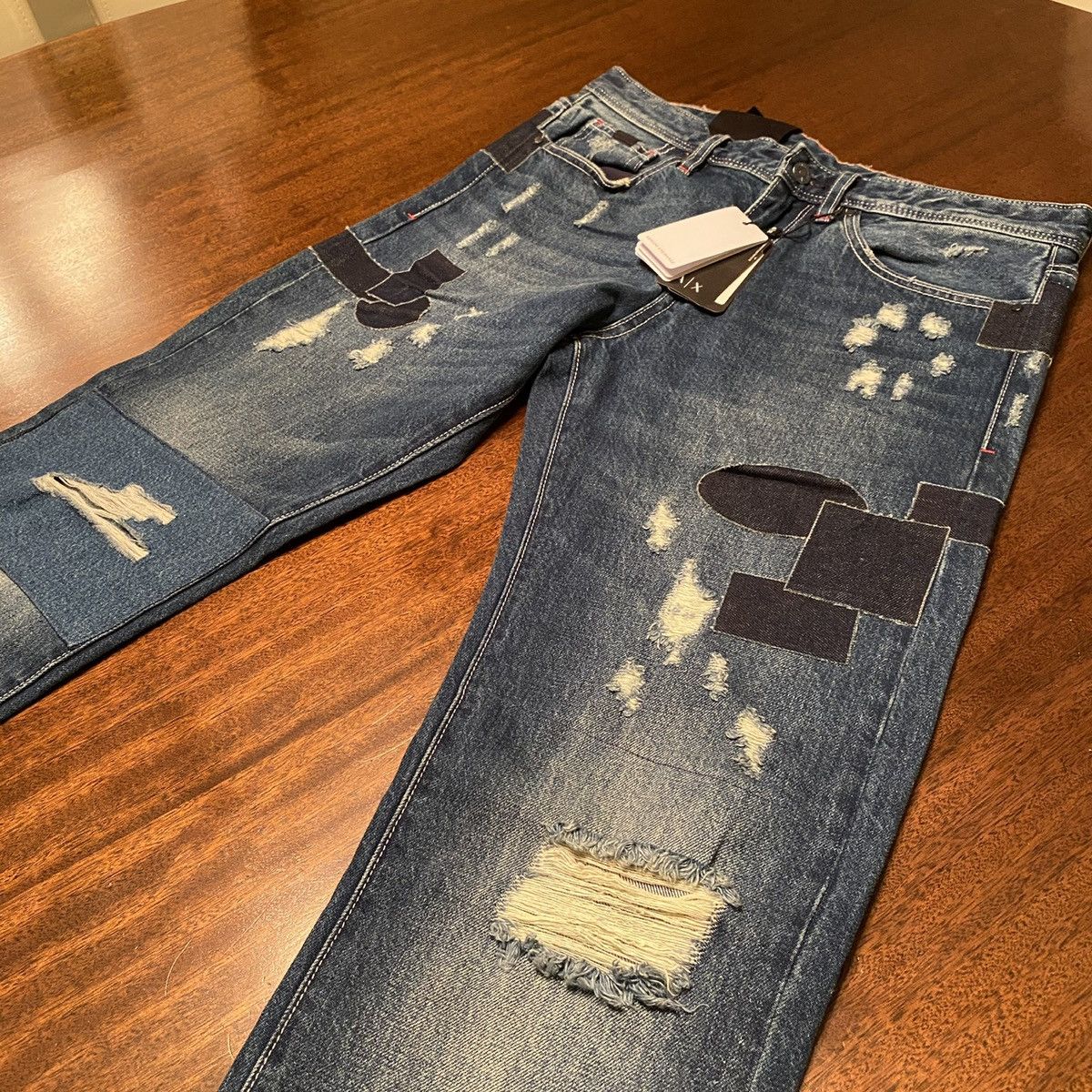 Armani × Armani Exchange Brand NWT Armani Patchwork & Distressed Denim Jeans -Size 33 Size US 33 - 1 Thumbnail