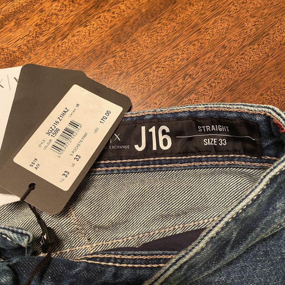 Armani × Armani Exchange Brand NWT Armani Patchwork & Distressed Denim Jeans -Size 33 Size US 33 - 5 Thumbnail