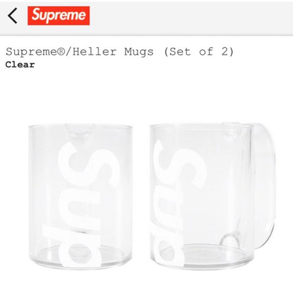 Supreme Heller Mugs (Set of 2) Red