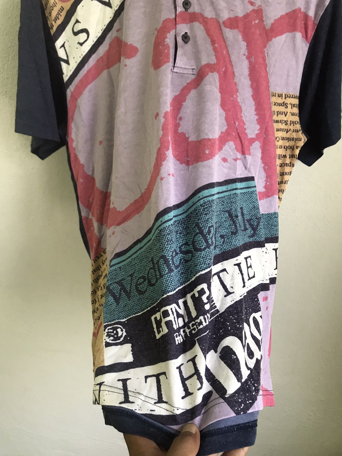 Japanese Brand × Kansai Yamamoto × Vintage Vintage Kansai Cc Overprint Polo Tee Size US L / EU 52-54 / 3 - 3 Thumbnail
