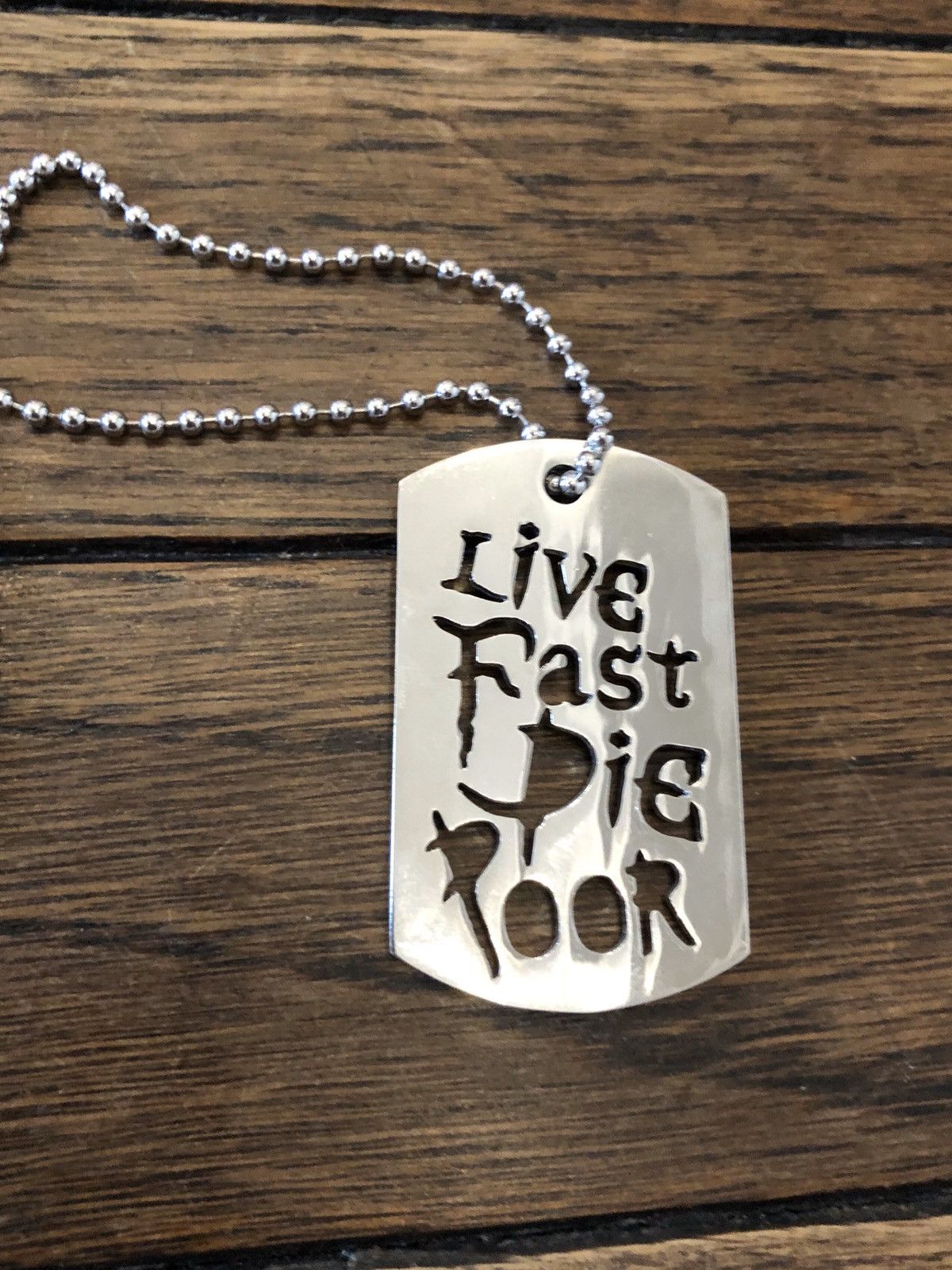 Superrradical Too Poor Live Fast Die Poor Chain Necklace ❄️🧊 Peep Tracy FTP Size ONE SIZE - 3 Thumbnail