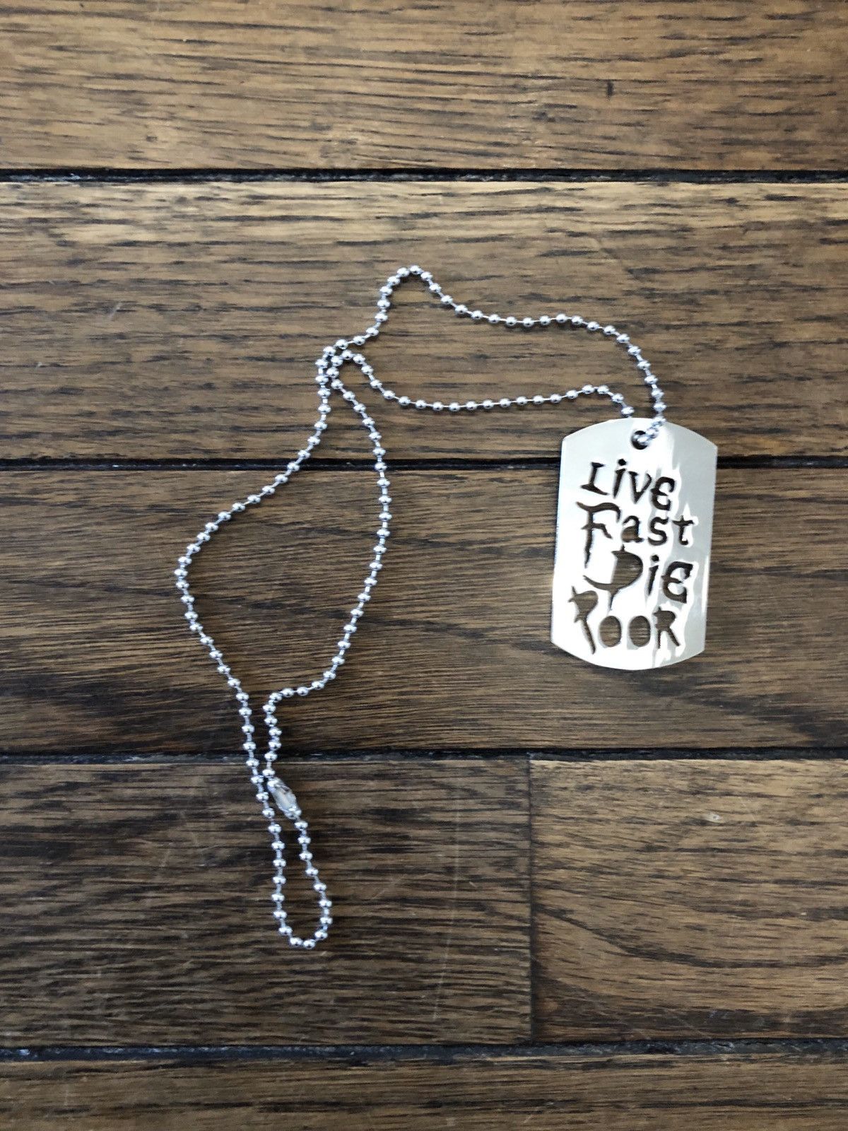 Superrradical Too Poor Live Fast Die Poor Chain Necklace ❄️🧊 Peep Tracy FTP Size ONE SIZE - 1 Thumbnail