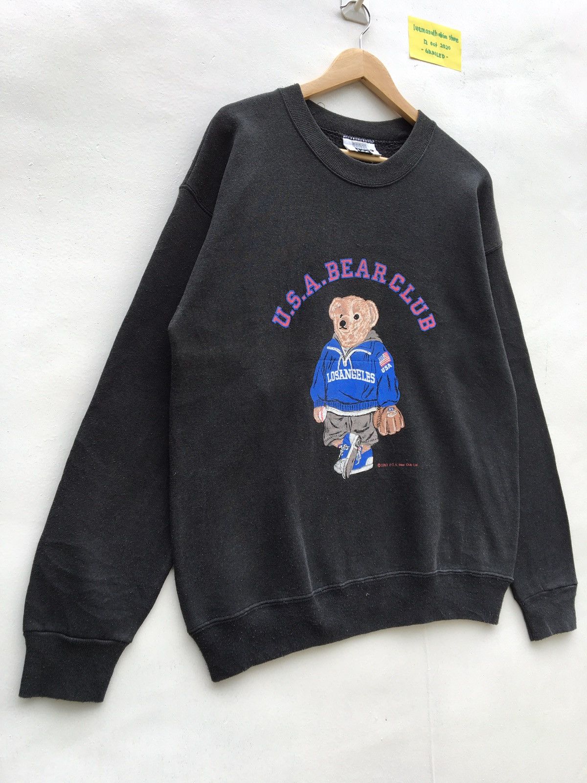 Lee Vintage USA Bear Club Los Angeles 1993 Sweatshirt Size US L / EU 52-54 / 3 - 2 Thumbnail