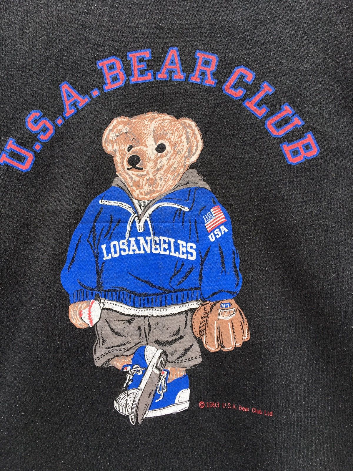 Lee Vintage USA Bear Club Los Angeles 1993 Sweatshirt Size US L / EU 52-54 / 3 - 4 Thumbnail