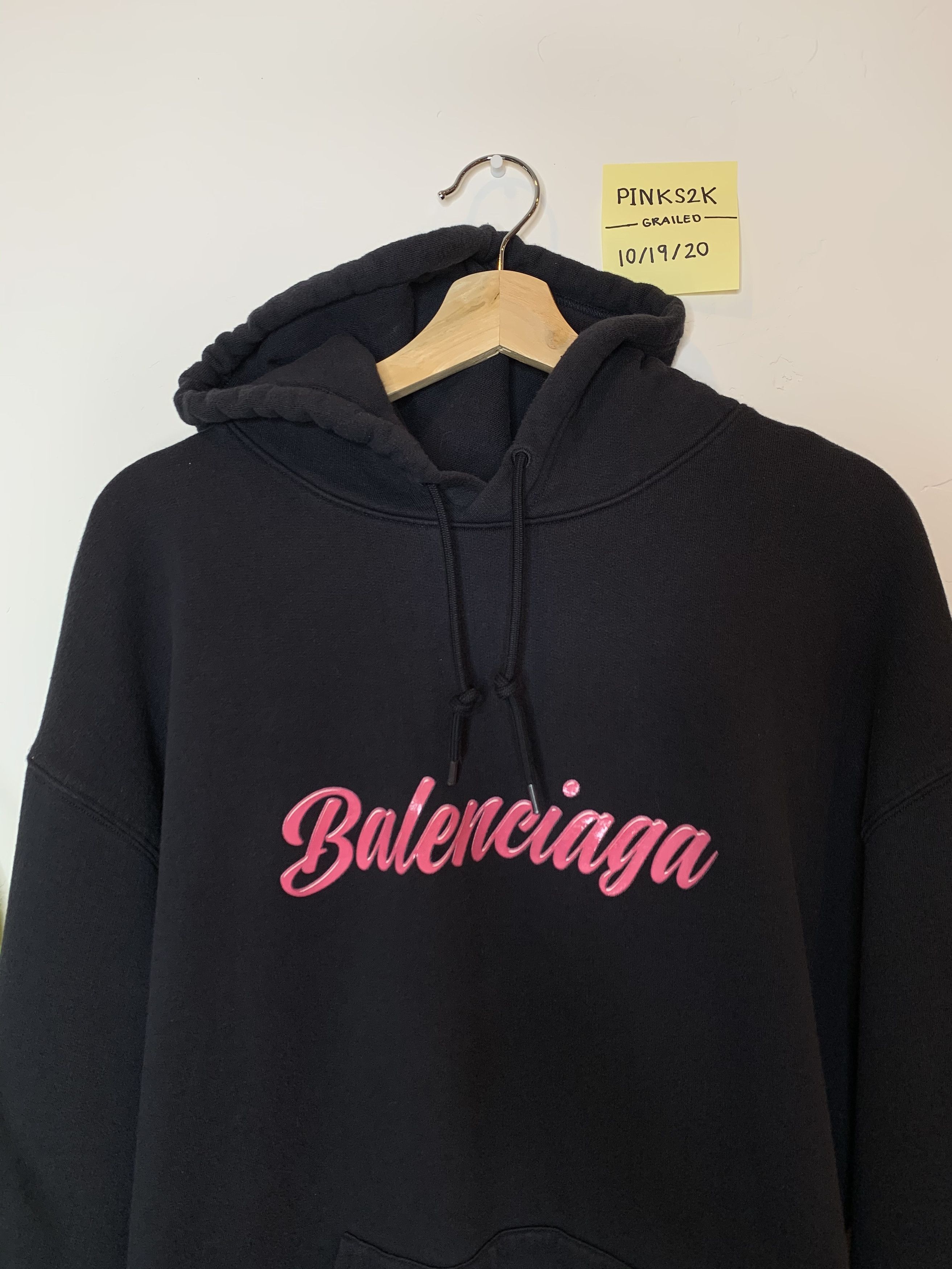 Balenciaga glossy back pulled hoodie sale