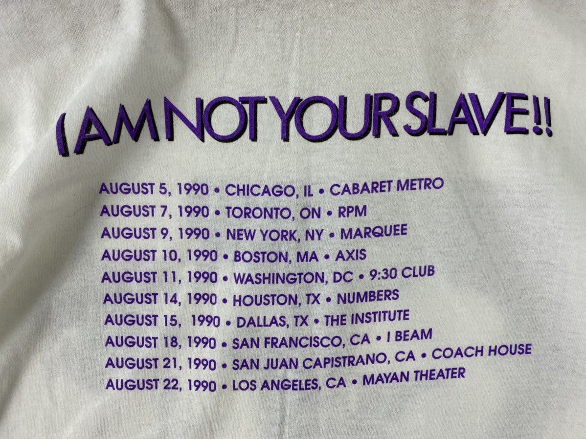 Band Tees vintage 1990 REVENGE i am not your slave !! rare t-shirts Size US XL / EU 56 / 4 - 6 Thumbnail