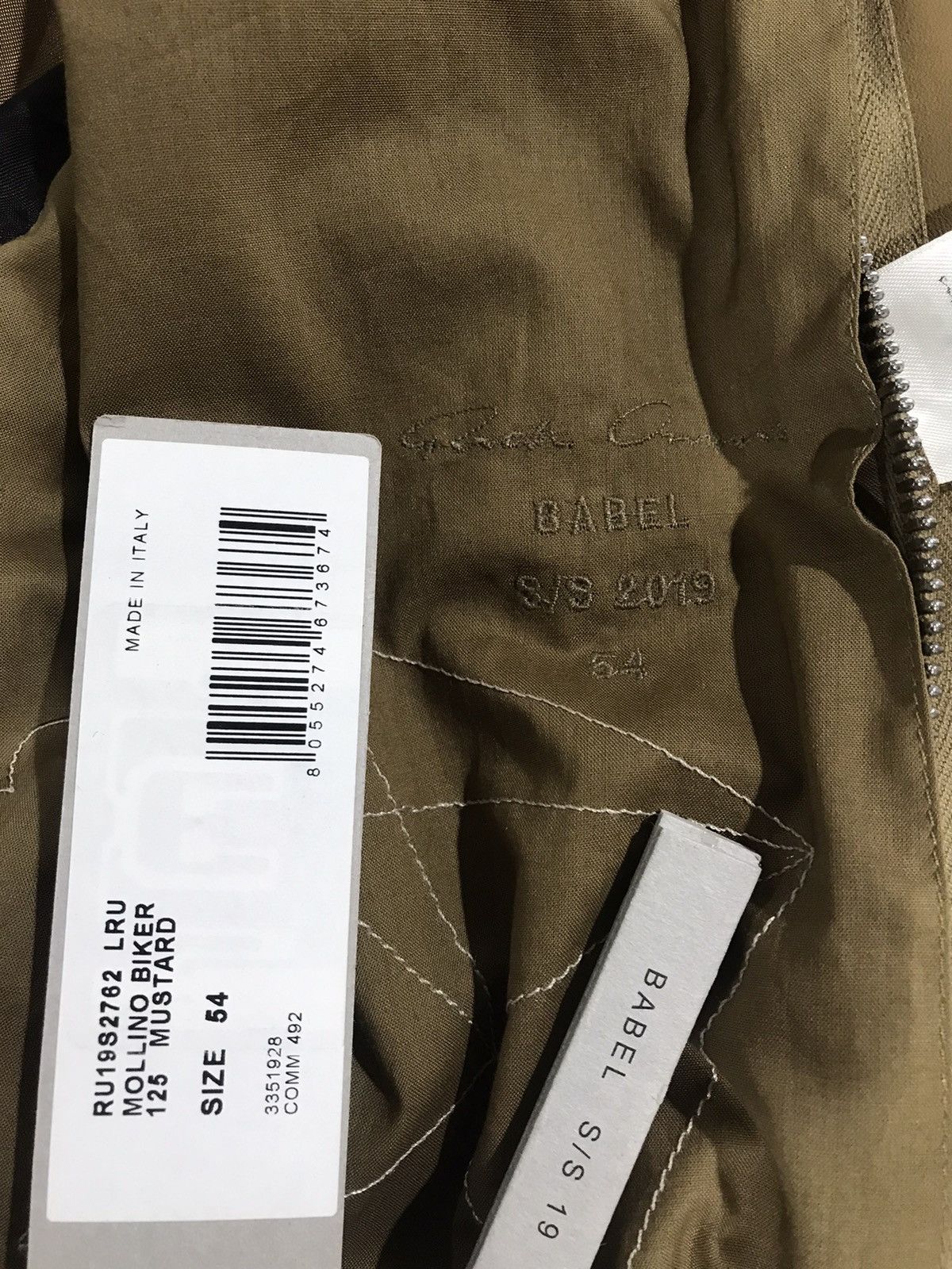 Rick Owens Rick Owens Babel S/S 19 men’s leather jacket. 54/L. $2950 Size US L / EU 52-54 / 3 - 6 Thumbnail