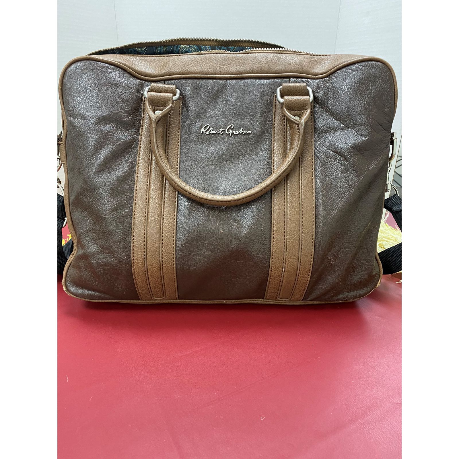 Robert Graham Brown Leather Messenger Bag Accessories