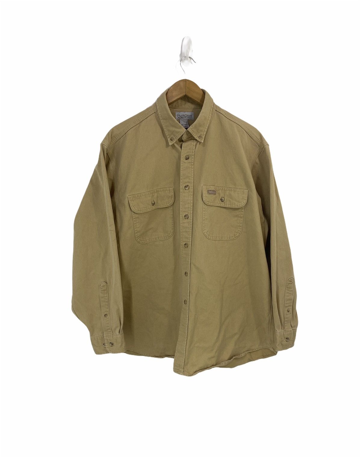 Carhartt Solid Botton Up Shirt Double Pocket Design
