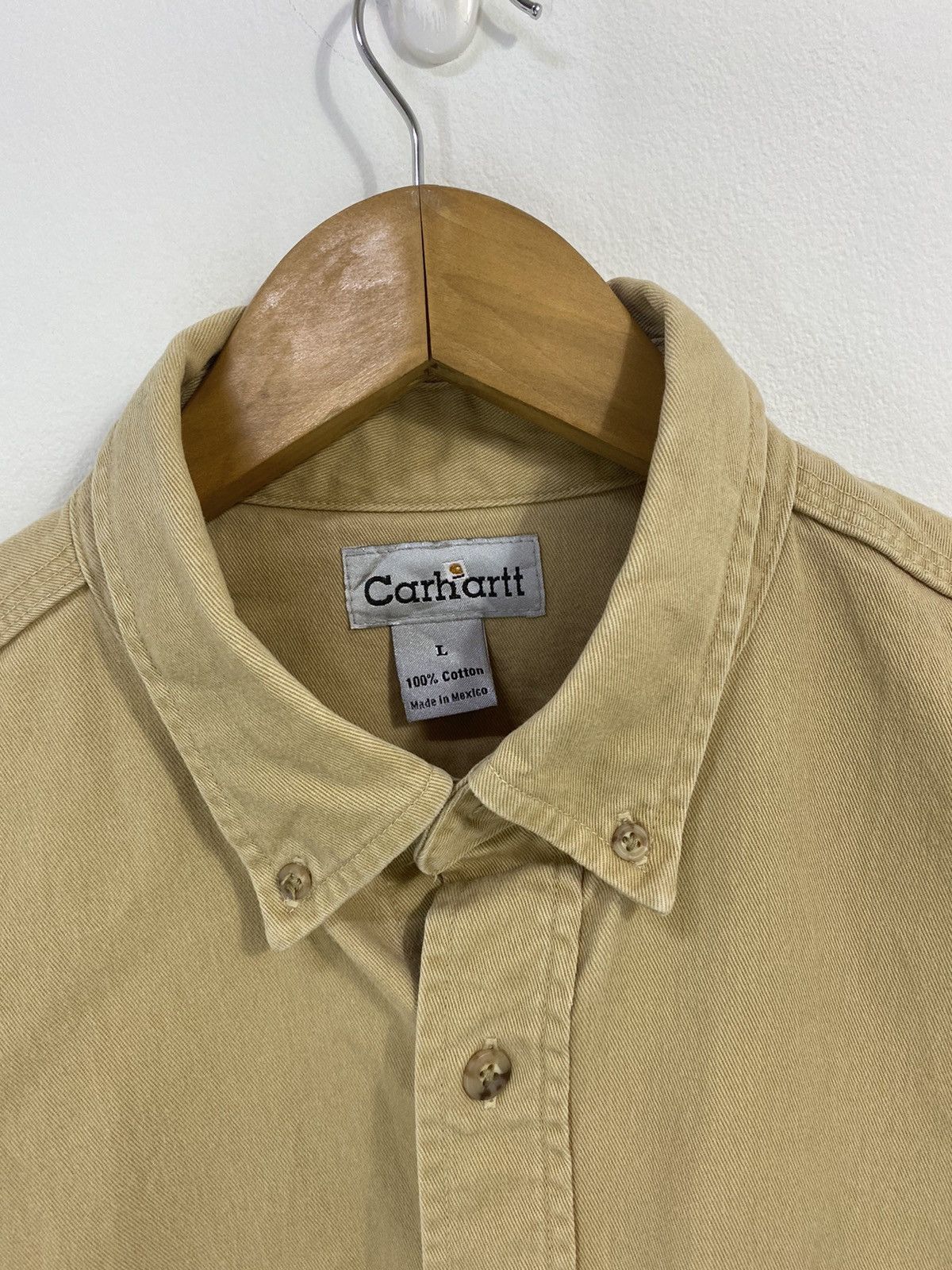 Carhartt Carhartt Solid Botton Up Shirt Double Pocket Design Size US L / EU 52-54 / 3 - 3 Thumbnail